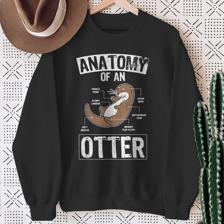 Otter Anatomy Of An Otter Cute Otter Lover Sweatshirt Geschenke für alte Frauen