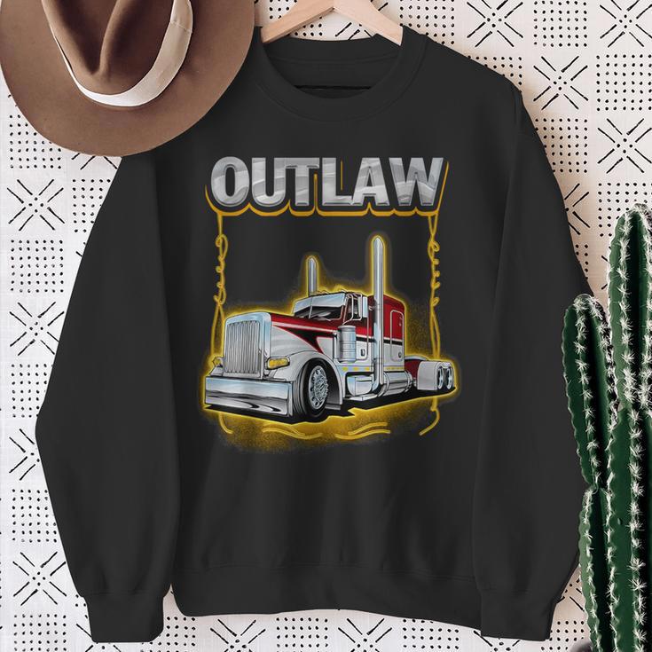 Outlaw Peterbilt Truck S Sweatshirt Geschenke für alte Frauen