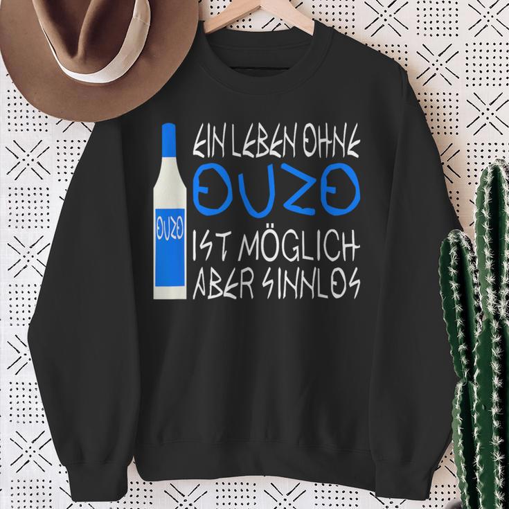 Ouzo Lovers Schnapps Greece Ouzo Sweatshirt Geschenke für alte Frauen