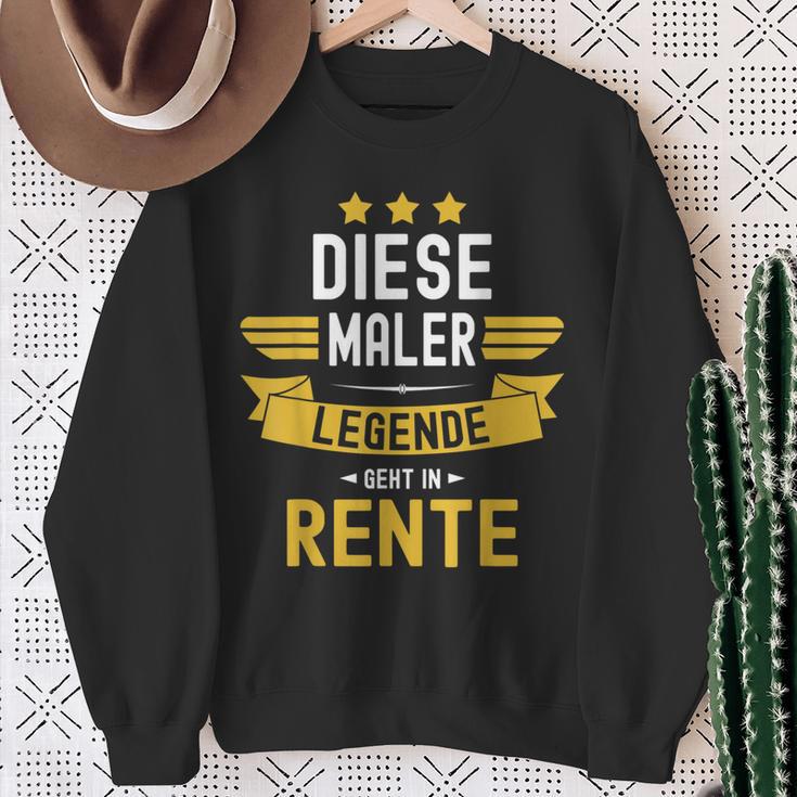 With Painter Pensioner Dese Legende Geht In Rente Sweatshirt Geschenke für alte Frauen