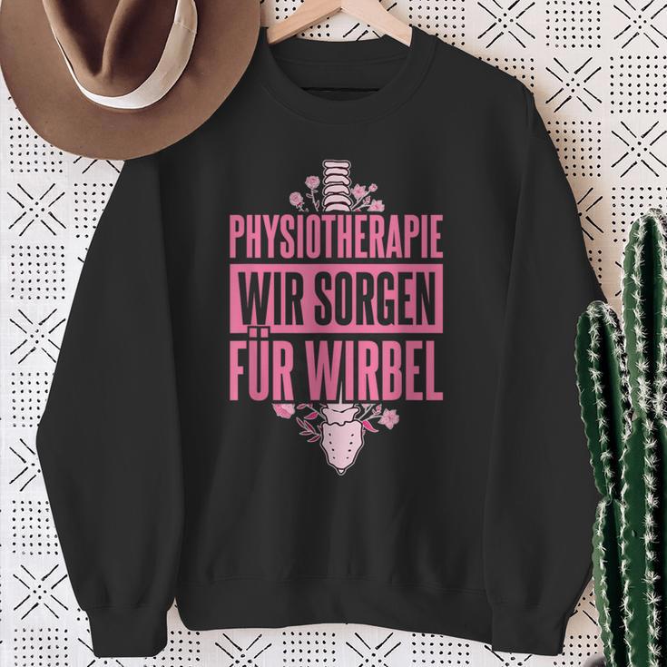 Physiotherapie Wir Sorgen Für Wirbel Physioherapeutin Sweatshirt Geschenke für alte Frauen