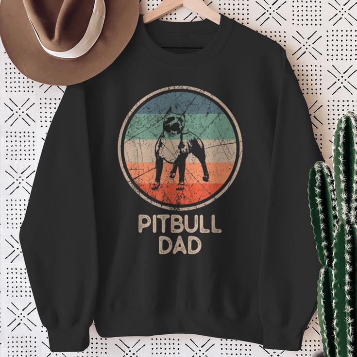 Pitbull Dogintage Pitbull Dad Sweatshirt Geschenke für alte Frauen