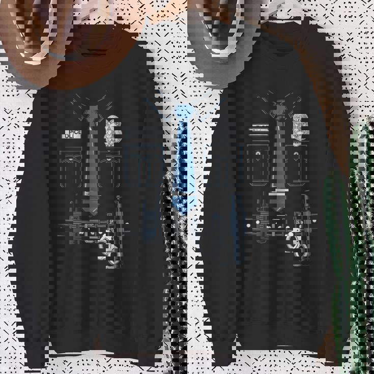 Police Costume Uniform Badge Officer Sheriff Police Sweatshirt Gifts for Old Women