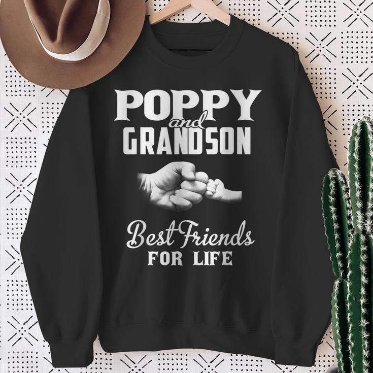 Poppy And Grandson Best Friends For Life Grandpa Men Sweatshirt Gifts for Old Women