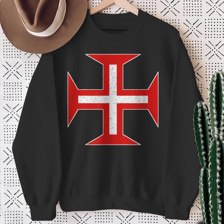 Portuguese Cross Of The Order Of Christ Cross Portugal Sweatshirt Geschenke für alte Frauen