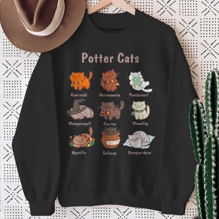 Potter Cats For Cat Lovers Sweatshirt Geschenke für alte Frauen