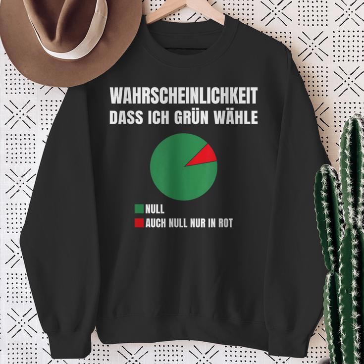 Probability Dass Ich Gegen Grüne Grün Nein Danke Sweatshirt Geschenke für alte Frauen