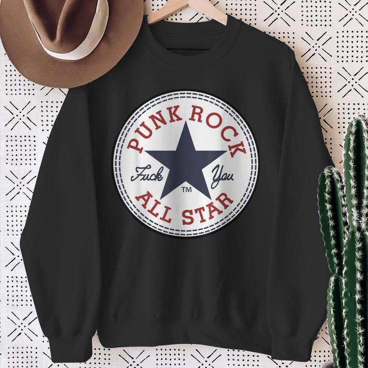 Punk Rock All Star Punk Rock Sweatshirt Geschenke für alte Frauen