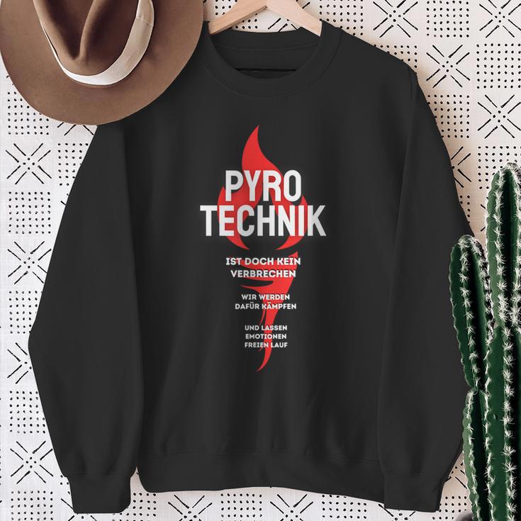 Pyrotechnik Ist Doch Keinerbrechen Fackel German Meme Sweatshirt Geschenke für alte Frauen