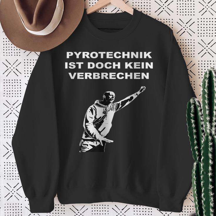 Pyrotechnik Ist Doch Keinerbrechen Meme Football Ultras Sweatshirt Geschenke für alte Frauen