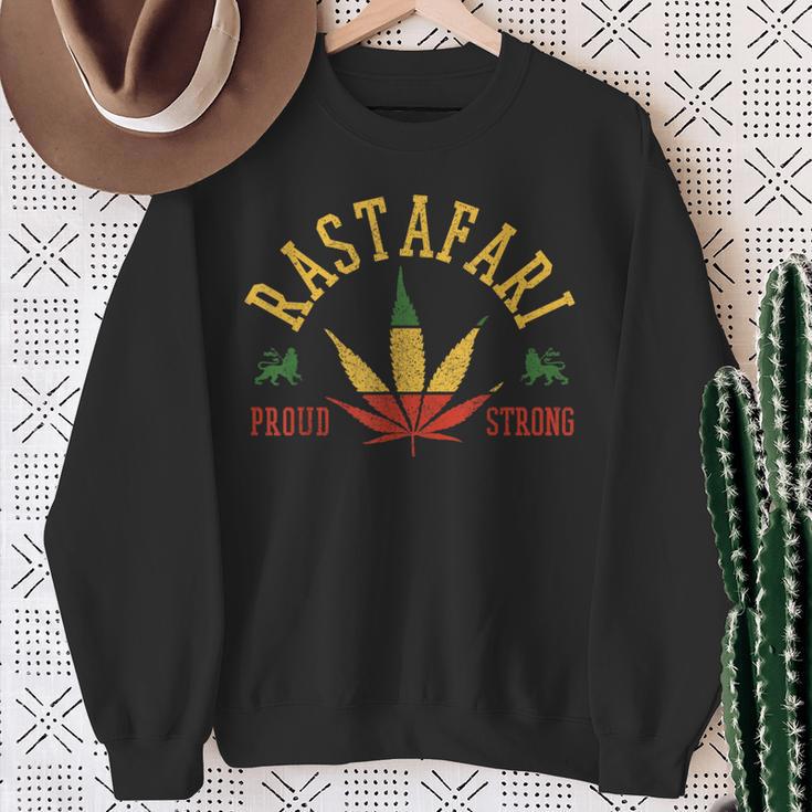 Rastafari Lion Of Judah Ganja Cannabis Gras Rasta Reggae Sweatshirt Geschenke für alte Frauen