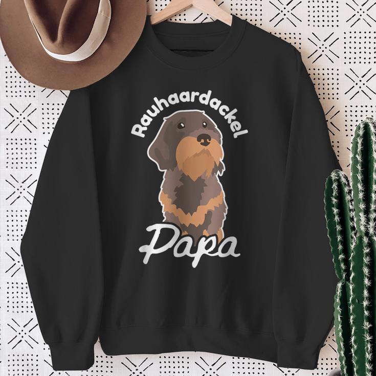 Rauhaard Dachshund Papa Dachshund Teckel Rauhaard Dachshund Sweatshirt Geschenke für alte Frauen