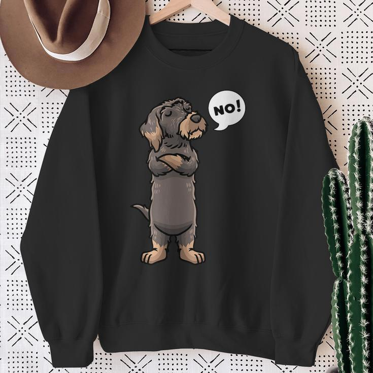 Rauhaardackel Dachshund Dog Sweatshirt Geschenke für alte Frauen