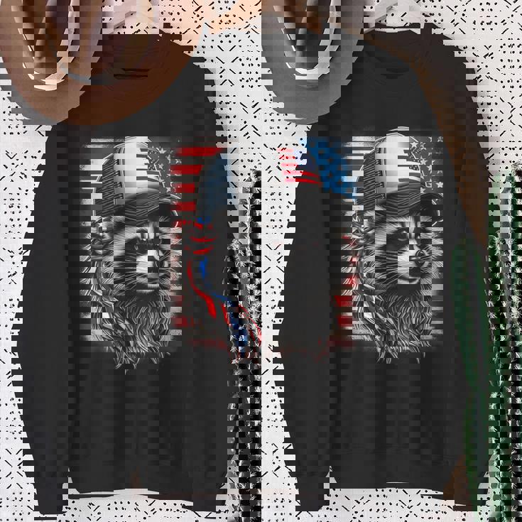 Redneck Raccoon Mullet White Trash Party Attire 4Th July Sweatshirt Gifts for Old Women