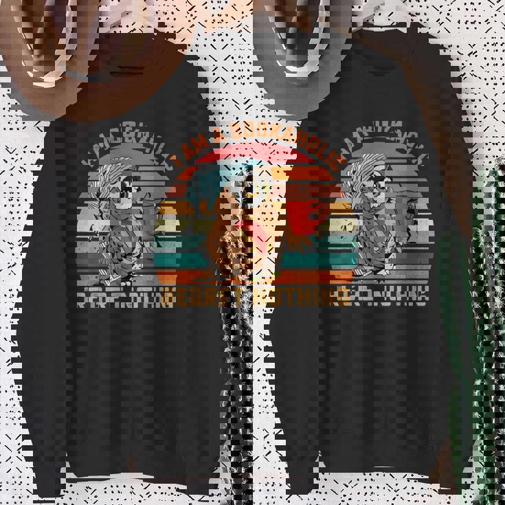 Regalo Para Amantes De Libros Con Texto En Inglés I Am A Bookaholic And I Arrepient Camisa de entrenamiento Regalos para ancianas
