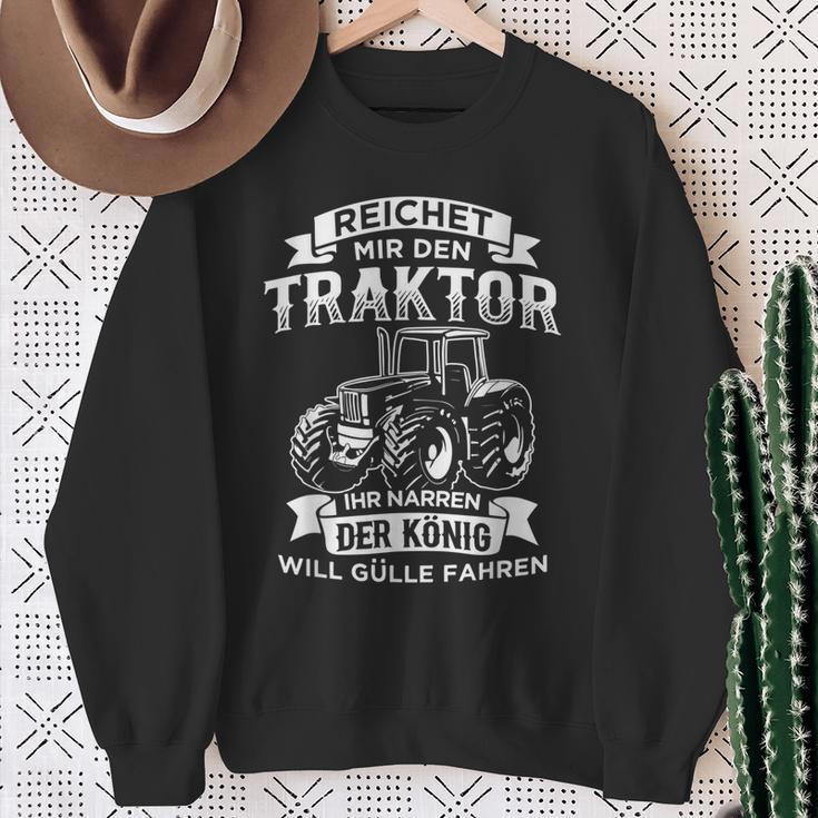 Reichet Mir Den Traktor Ihr Jester Sweatshirt Geschenke für alte Frauen