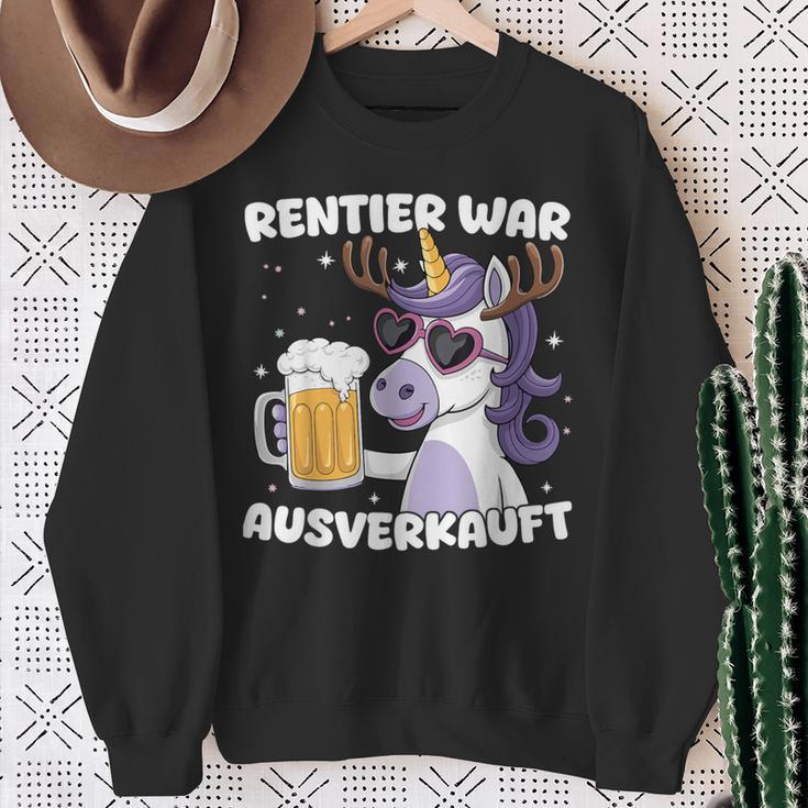 Reindeer War Ausverkauft Christmas Unicorn Sweatshirt Geschenke für alte Frauen