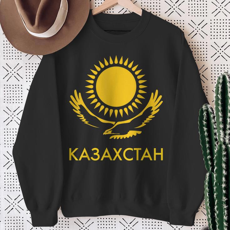 Republic Of Kazakhstan Qazaqstan Kazakhstan Kazakh Flag Sweatshirt Geschenke für alte Frauen