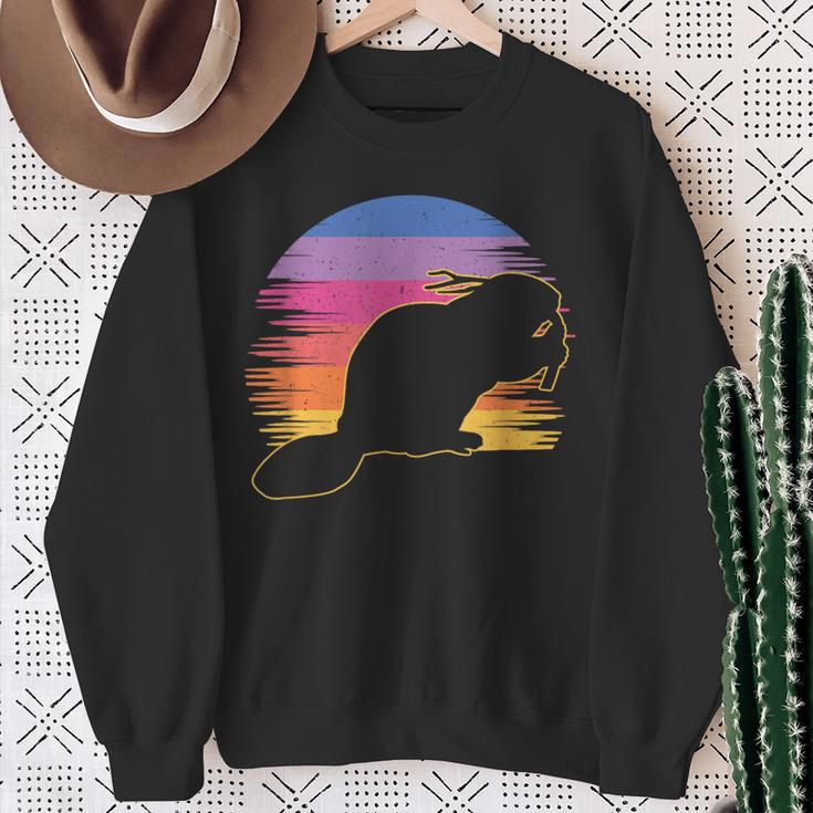 Retro Beaver Beaver Lovers Bobr Meme Sweatshirt Geschenke für alte Frauen