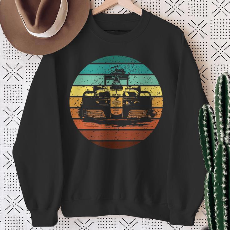 Retro Formula 1 Racing Car Sunset Sweatshirt Geschenke für alte Frauen