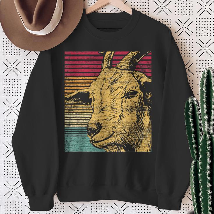 Retro Goat Sweatshirt Geschenke für alte Frauen