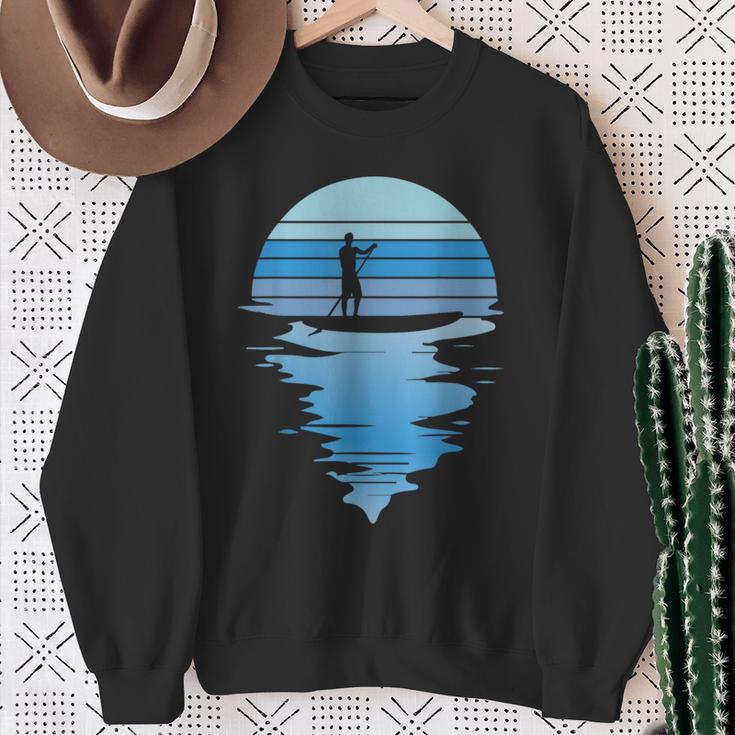 Retro Stand Up Paddler Stand-Up Paddle Water Sports Paddle Sweatshirt Geschenke für alte Frauen