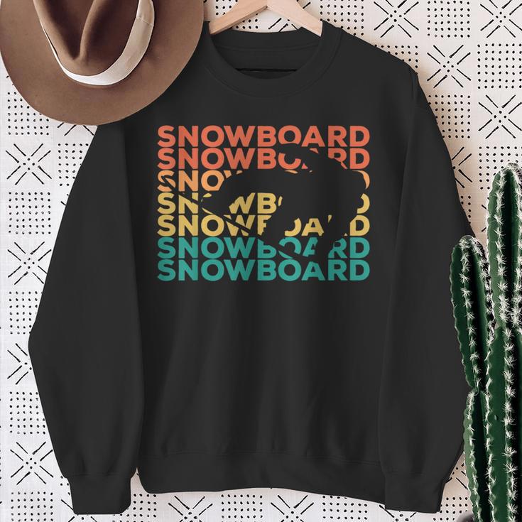 Retrointage Snowboard For Snowboarder Sweatshirt Geschenke für alte Frauen