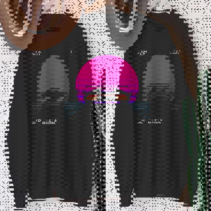 Retrowave Synthwave 80'Saporwave Sun Aesthetic Felpa Regalos para ancianas