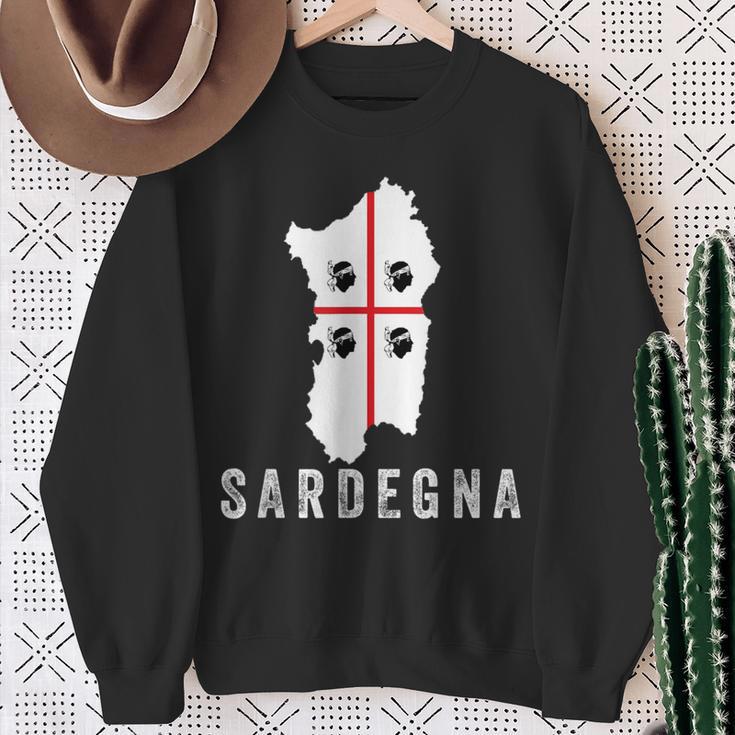 Sardegna Sardinien Karte Flagge Urlaub Italien Sweatshirt Geschenke für alte Frauen