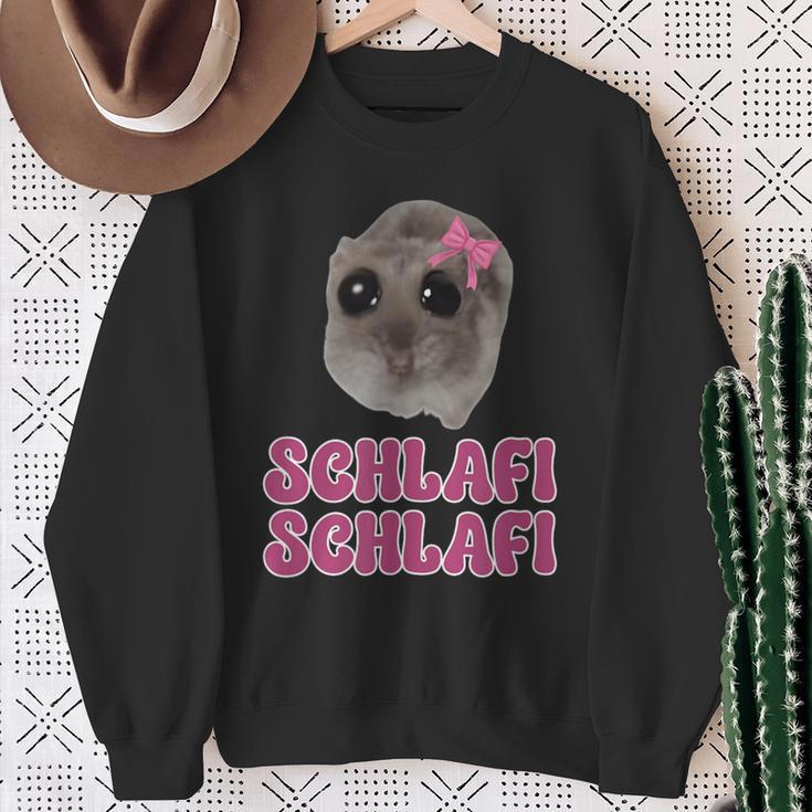 Schlafi Schlafi Sad Hamster Sad Hamster Hamstie Sweatshirt Geschenke für alte Frauen