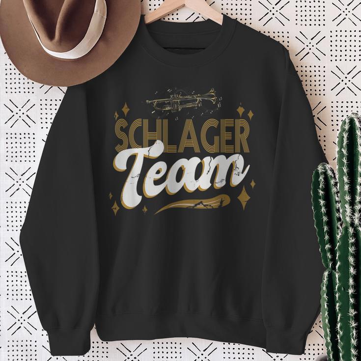 Schlager Fans Partner Look Schlager Team Schlager Outfit Costume Sweatshirt Geschenke für alte Frauen