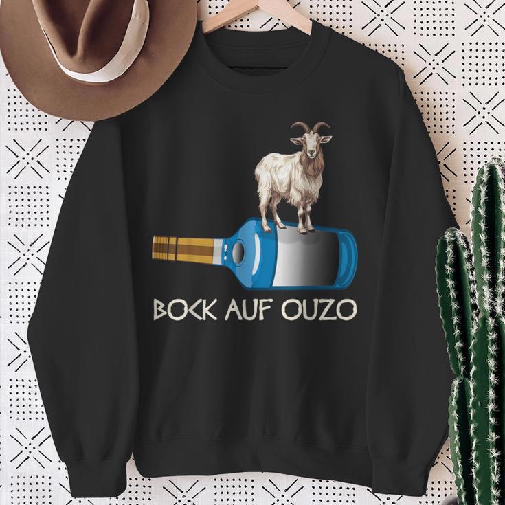 Schnapps Ouzo Party Bock Auf Ouzo Sweatshirt Geschenke für alte Frauen