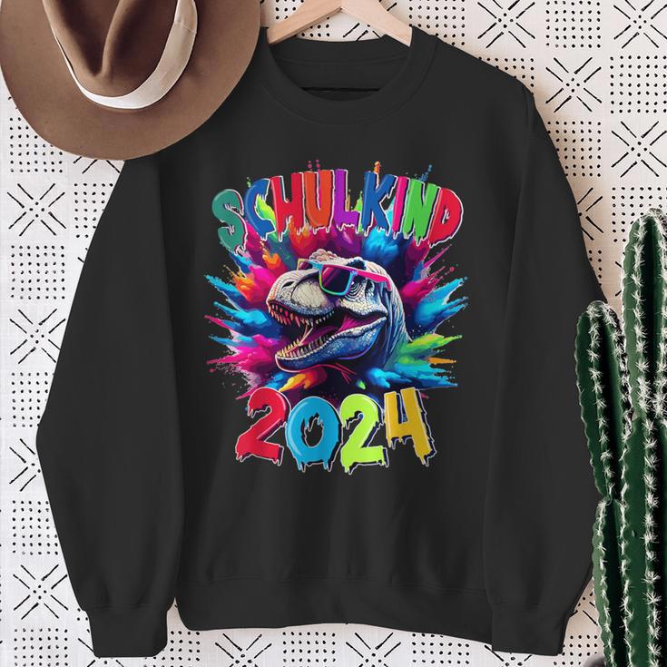 Schulkind 2024 T-Rex Dinosaur Sunglasses School Sweatshirt Geschenke für alte Frauen