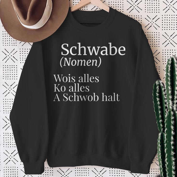 Schwabe Swabish Saying Schwaben Definition Sweatshirt Geschenke für alte Frauen