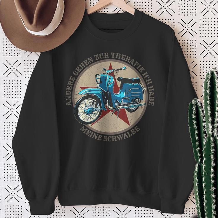 Schwalbenfahrer Schwalbe Gdr Moped Sweatshirt Geschenke für alte Frauen