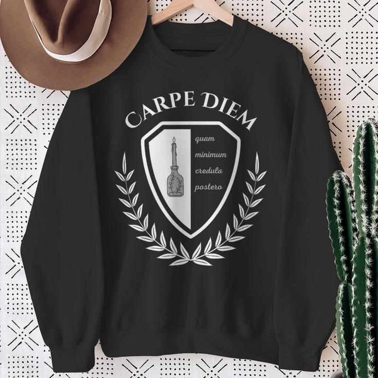 Seize The Day Carpé Diem Klassischer Toter Dichterliebhaber Sweatshirt Geschenke für alte Frauen