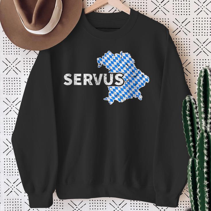 Servus Bayern Bavarian Slogan Sweatshirt Geschenke für alte Frauen