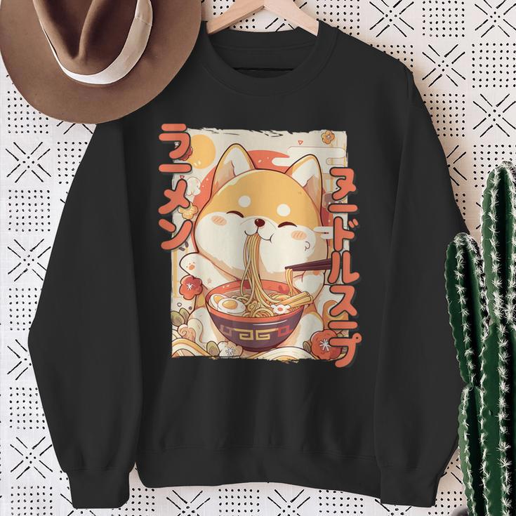 Shiba Inu Loving Ramen Kawaii Neko Shiba Inu Ramen For Dogs Sweatshirt Geschenke für alte Frauen