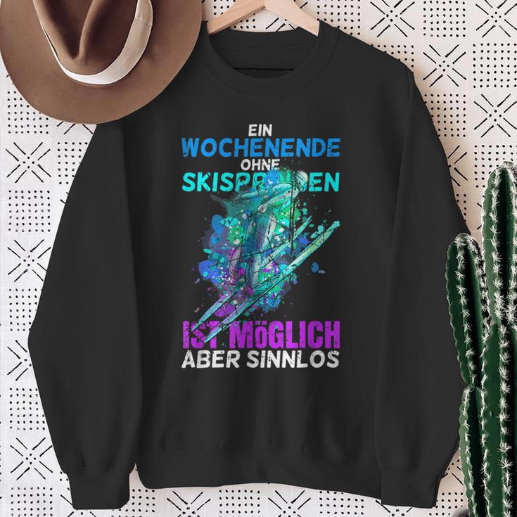 Ski Jumping Winter Sport For Skiing Fans Sweatshirt Geschenke für alte Frauen