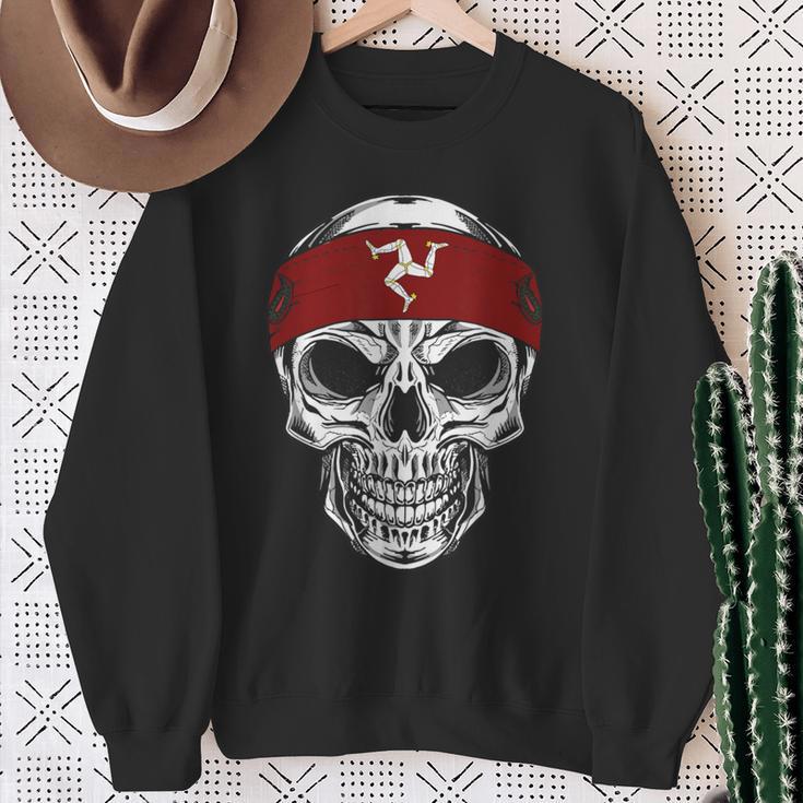 Skull Isle Of Man Sweatshirt Geschenke für alte Frauen