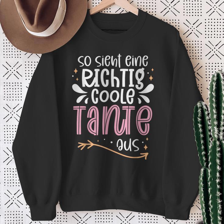 So Sieht Eine Richtig Coole Tante Aus Tante Tanten Saying Sweatshirt Geschenke für alte Frauen