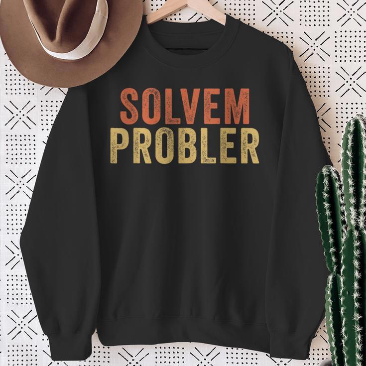 Solvem Probler Problem Solverintage Distressed Sweatshirt Geschenke für alte Frauen