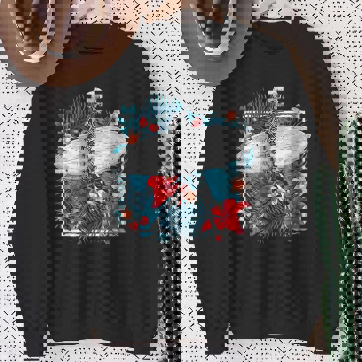 Squelette En Surf Et Tropique Lifestyle Aloha Coloré Fun Sweater e Cadeaux pour les femmes âgées