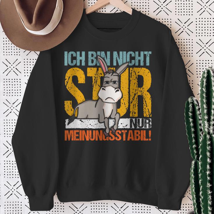 Statement Sturer Esel Ich Bin Nicht Stur Nur Meinungsstabil Sweatshirt Geschenke für alte Frauen