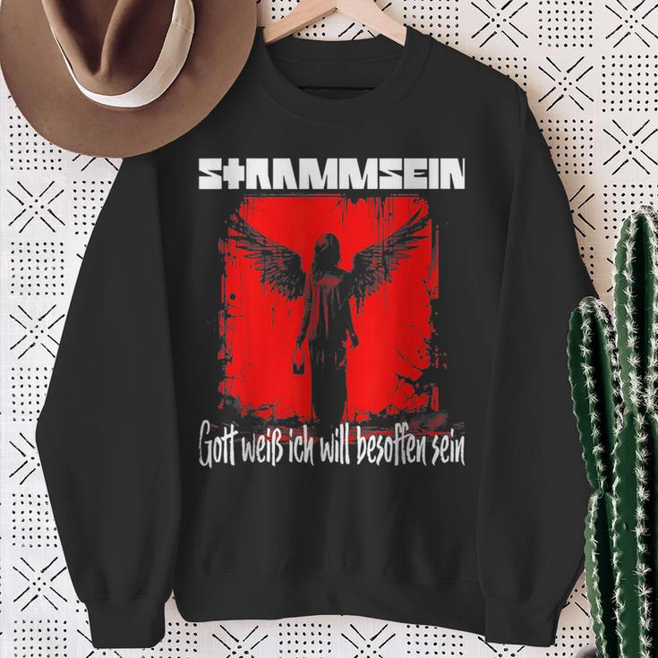 Stramm Sein Gott Weiß Ich Will Besoffen Sein Sein Sein Sweatshirt Geschenke für alte Frauen