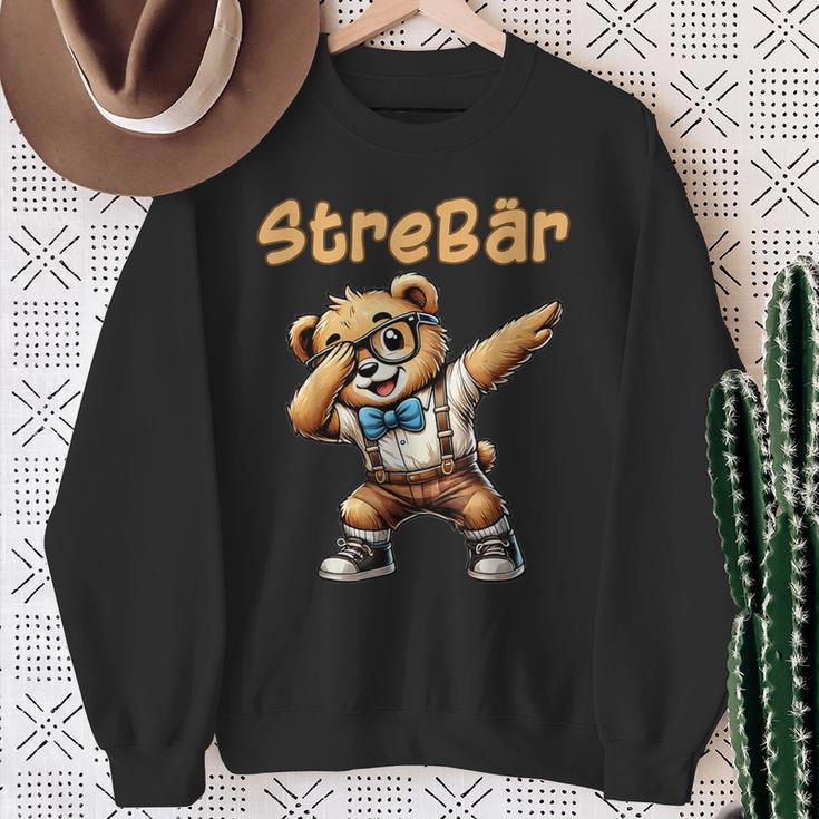 Streber Geschenk Lustiges Bär Geschenk Für Besserwisser Sweatshirt Geschenke für alte Frauen