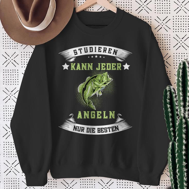 Studierenkann Jeder Angel Nur Die Besten Angler Sweatshirt Geschenke für alte Frauen