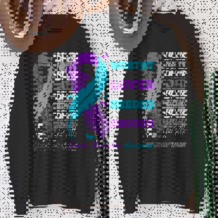 Suicide Prevention Awareness Positive Motivational Support Sweatshirt Gifts for Old Women