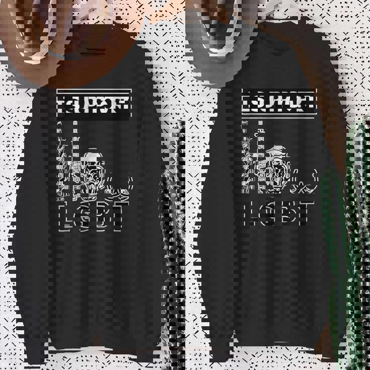 I Support Lgtb Liberty Guns Beer Tits Parody Sweatshirt Gifts for Old Women