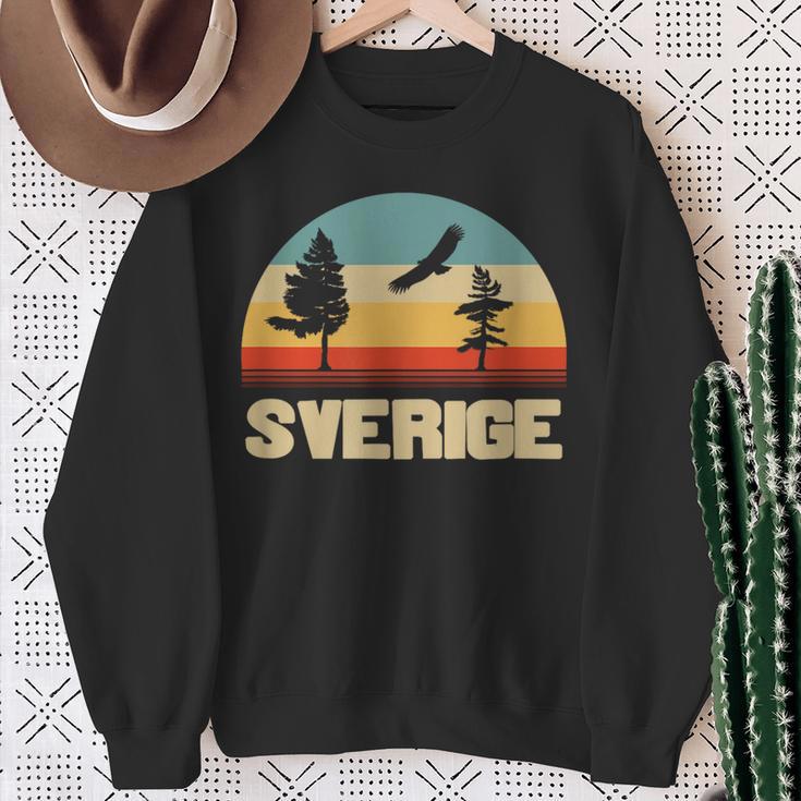 Sweden Sverige Retro Natural Sweatshirt Geschenke für alte Frauen